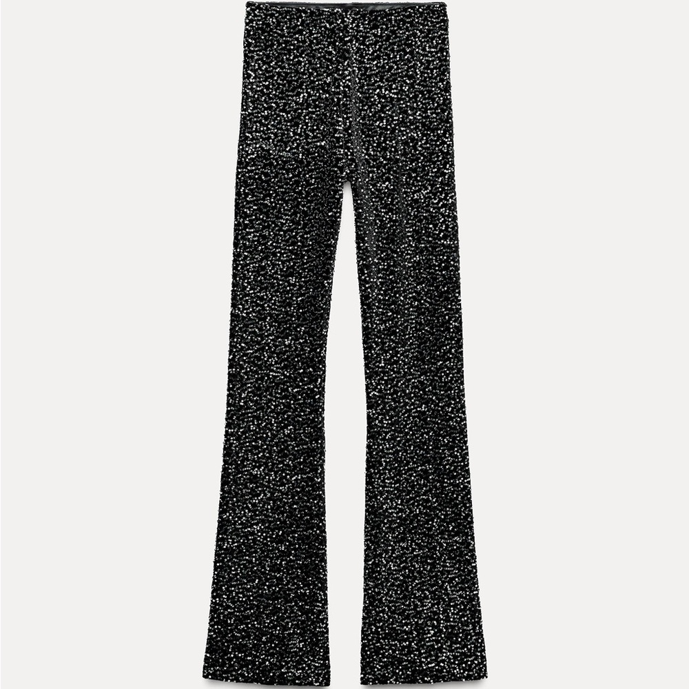 Zara Sequin Flared Pants